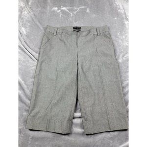 The Limited‎ Women's Drew Fit size 0 Gray Chino cuffed long knee Shorts